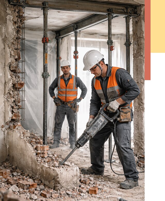 Снос несущих стен в Арсеньеве от 10537 руб. — демонтаж несущей стены под ключ | ОТДЕЛОЧНИК-Рсн