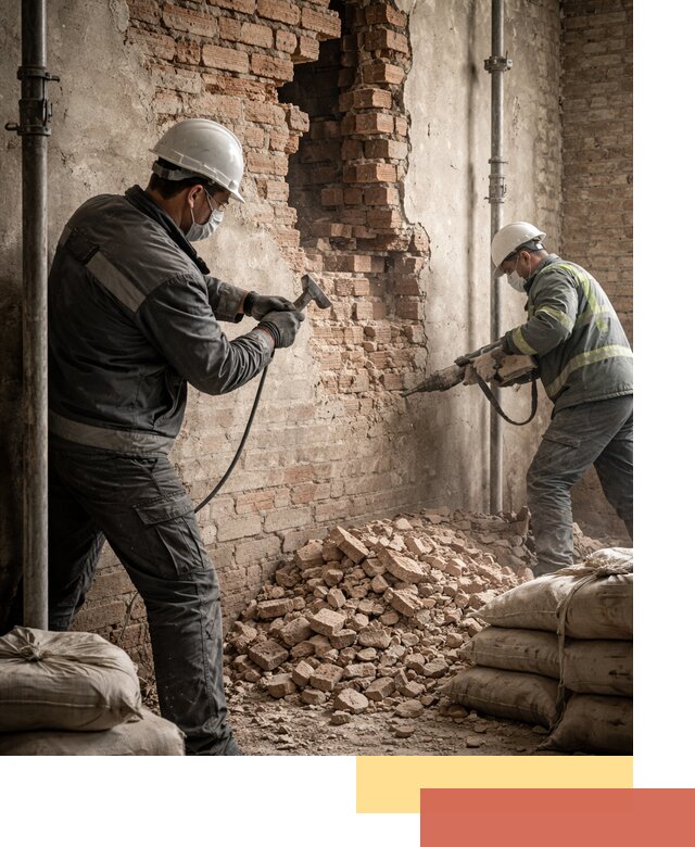 Демонтаж кирпичных стен в Арсеньеве быстро и безопасно