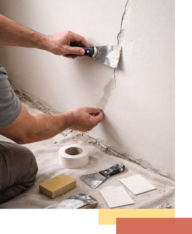 Заделка трещин и сколов в стенах и потолках в Арсеньеве