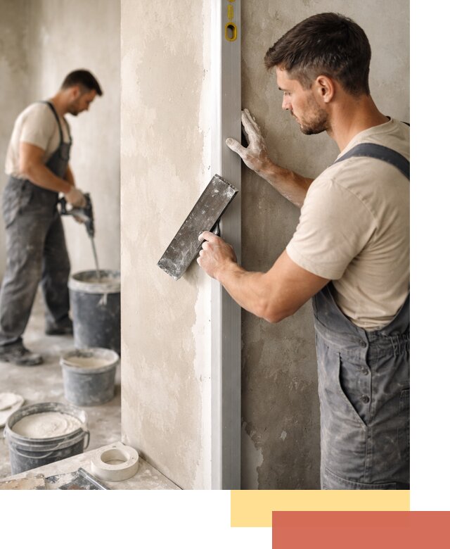 Выведение углов стен в Арсеньеве: монтаж и оштукатуривание