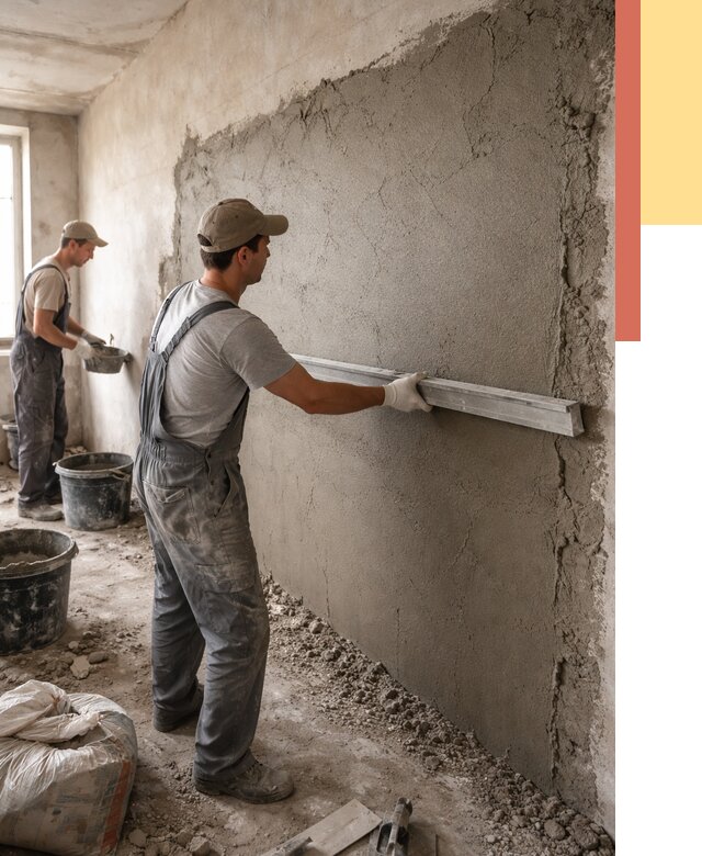 Цементная штукатурка стен в Арсеньеве от 4626 руб/м2 — быстро и недорого | ОТДЕЛОЧНИК-Рсн