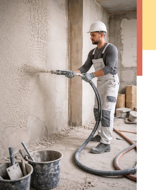 Машинная штукатурка стен в Арсеньеве под ключ от 6682 руб./м2 | ОТДЕЛОЧНИК-Рсн