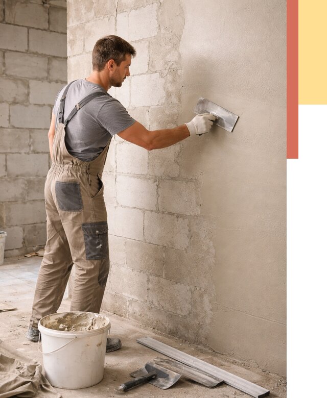 Штукатурка стен из газобетона в Арсеньеве от 2159 руб./м2 — быстро и недорого | ОТДЕЛОЧНИК-Рсн