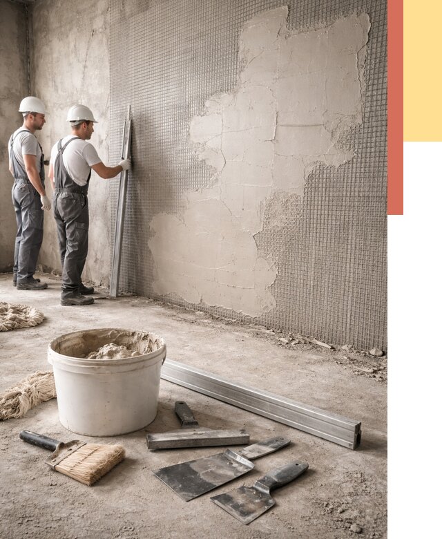 Штукатурка стен по сетке в Арсеньеве от 5654 руб./м2 — быстро и недорого | ОТДЕЛОЧНИК-Рсн