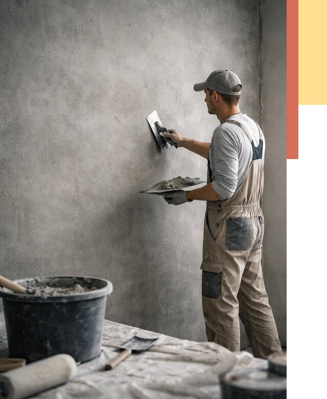 Декоративная штукатурка под бетон в Арсеньеве от 2570 руб./м² — нанесение под ключ | ОТДЕЛОЧНИК-Рсн