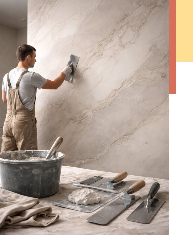 Декоративная штукатурка под мрамор в Арсеньеве от 2878 руб./м² — быстро и недорого | ОТДЕЛОЧНИК-Рсн