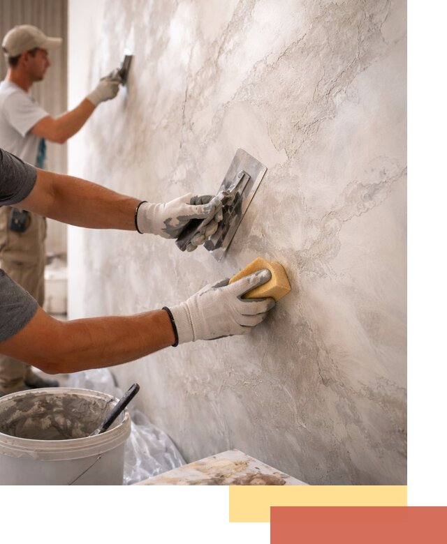 Декоративная штукатурка под мрамор в Арсеньеве для стен и потолков
