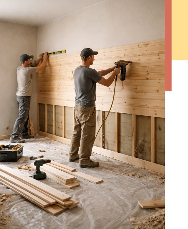 Монтаж деревянной вагонки на стены в Арсеньеве от 7710 руб. | Услуги монтажа вагонки | ОТДЕЛОЧНИК-Рсн