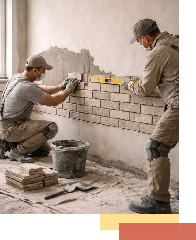 Монтаж декоративного кирпича профессионально в Арсеньеве