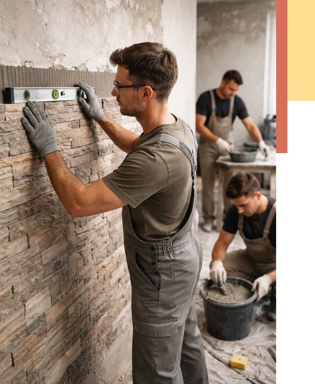 Монтаж искусственного камня в Арсеньеве от 4626 руб. под ключ | ОТДЕЛОЧНИК-Рсн