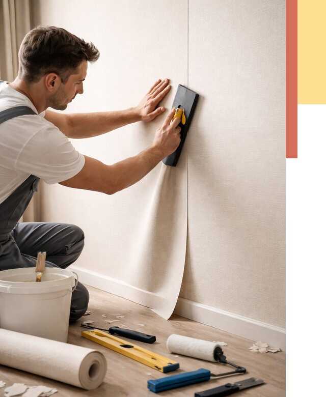 Поклейка виниловых обоев в Арсеньеве от 4626 руб. | Быстро и недорого — ОТДЕЛОЧНИК-Рсн