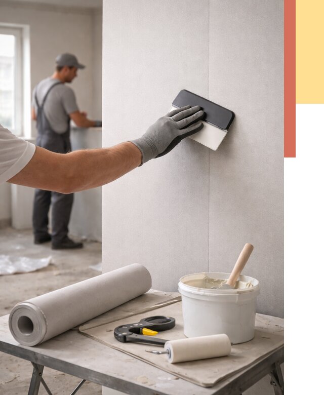 Поклейка обоев под покраску в Арсеньеве от 3598 руб. за м2 | ОТДЕЛОЧНИК-Рсн