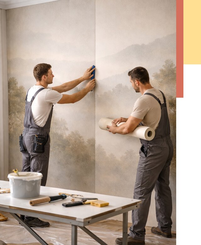 Поклейка фотообоев в Арсеньеве от 8738 руб/м² — быстро и недорого | ОТДЕЛОЧНИК-Рсн