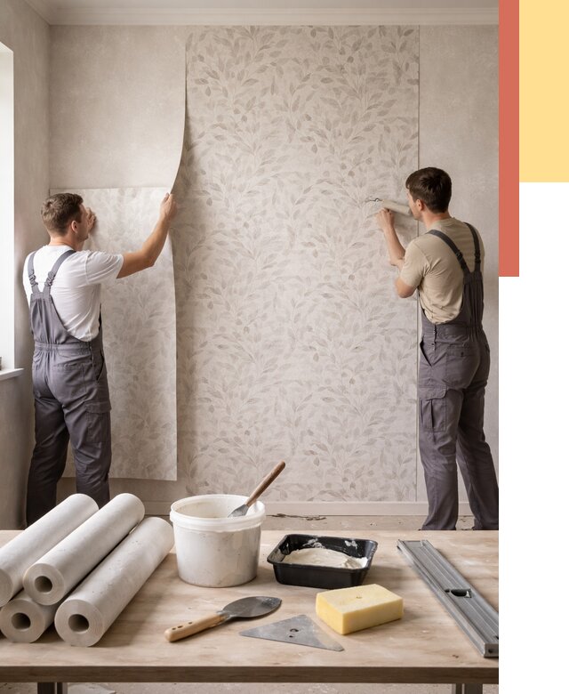 Поклейка обоев с подбором рисунка в Арсеньеве от 3598 руб. | ОТДЕЛОЧНИК-Рсн - быстро и недорого