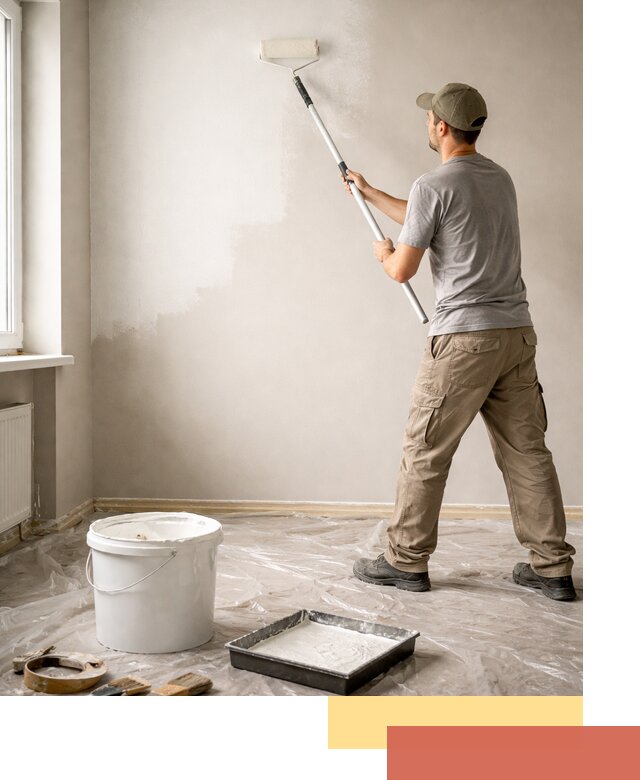 Покраска стен латексной краской в Арсеньеве качественно и быстро