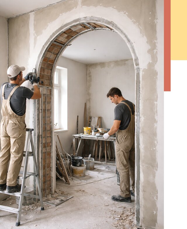 Устройство арочного проема в Арсеньеве от 9766 руб. под ключ — быстро и недорого | ОТДЕЛОЧНИК-Рсн