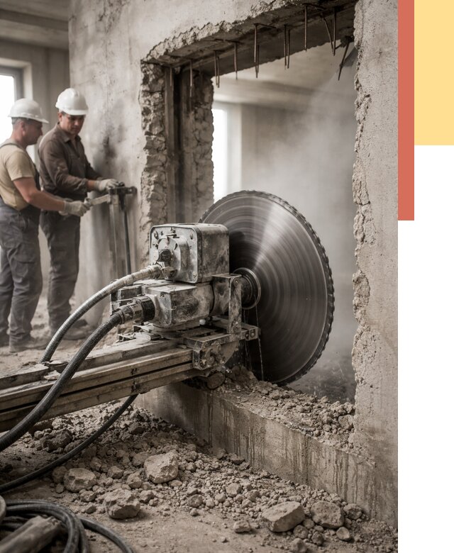 Алмазная резка проемов в Арсеньеве от 4626 руб. быстро и недорого | ОТДЕЛОЧНИК-Рсн