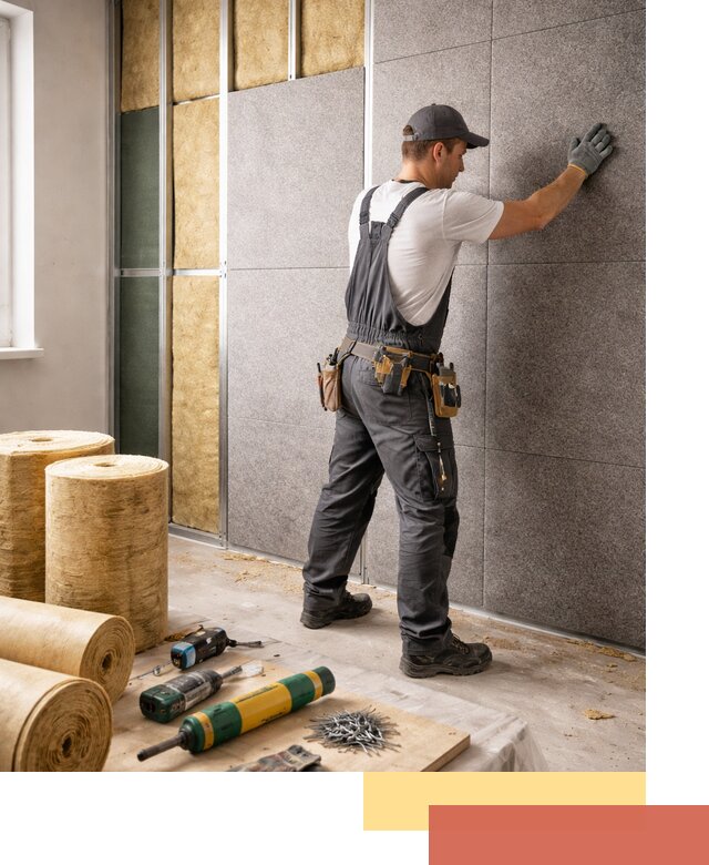 Профессиональная шумоизоляция стен в Арсеньеве для квартиры и офиса