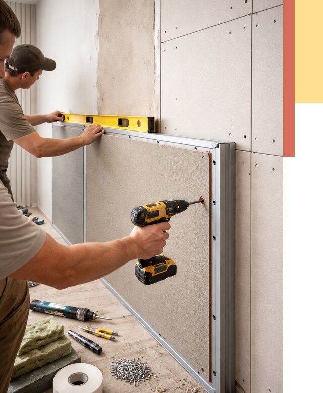 Шумоизоляция стен панелями ЗИПС в Арсеньеве от 2262 руб./м² под ключ | ОТДЕЛОЧНИК-Рсн