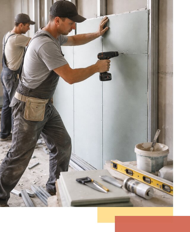 Кладка влагостойких перегородок ПГП в Арсеньеве