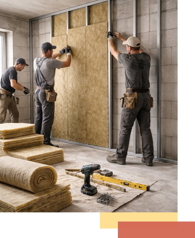 Шумоизоляция перегородок из блоков в Арсеньеве — монтаж и защита шумоизоляцией