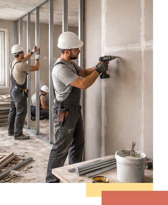 Перегородки из огнестойкого гипсокартона в Арсеньеве под ключ