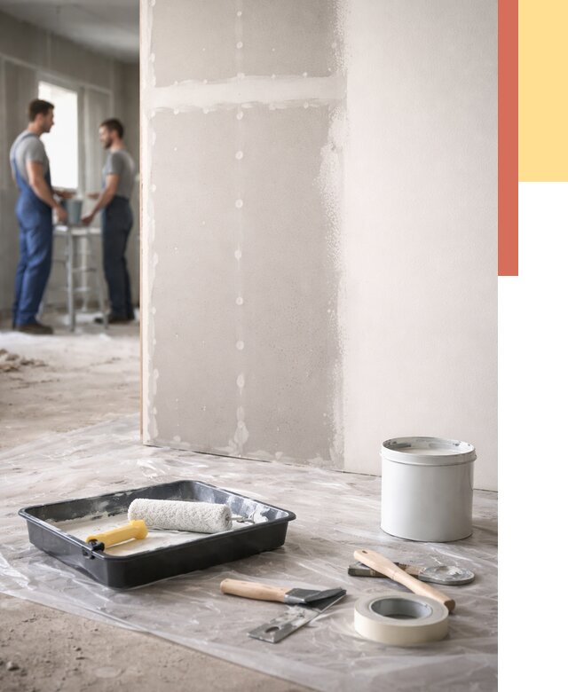 Покраска перегородок из гипсокартона в Арсеньеве от 4626 руб. под ключ | ОТДЕЛОЧНИК-Рсн