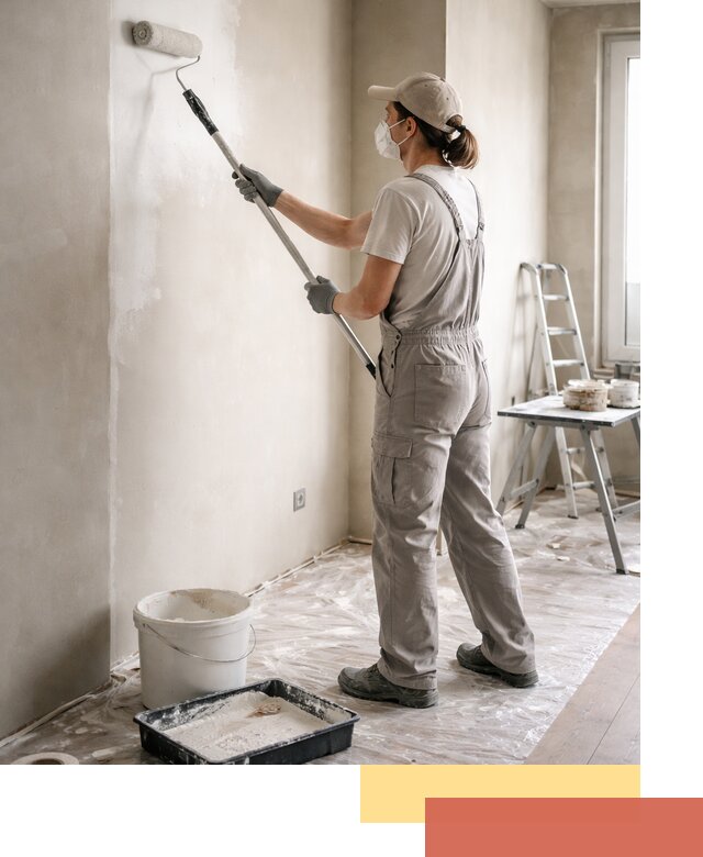 Покраска перегородок из гипсокартона в Арсеньеве качественно и недорого