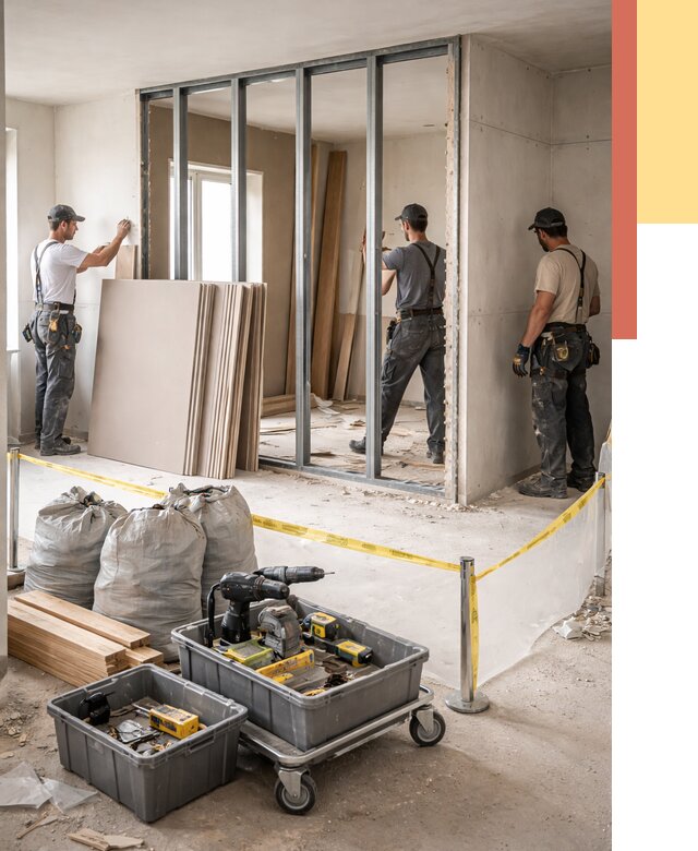 Перенос гипсокартонной перегородки в Арсеньеве под ключ от 4626 руб. | Демонтаж и монтаж – ОТДЕЛОЧНИК-Рсн