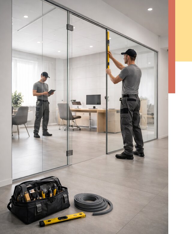 Цельностеклянные перегородки под ключ в Арсеньеве от 9766 руб. — монтаж и цены | ОТДЕЛОЧНИК-Рсн