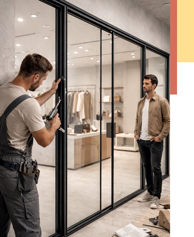 Стеклянные перегородки для магазинов в Арсеньеве от 8430 руб. под ключ | ОТДЕЛОЧНИК-Рсн