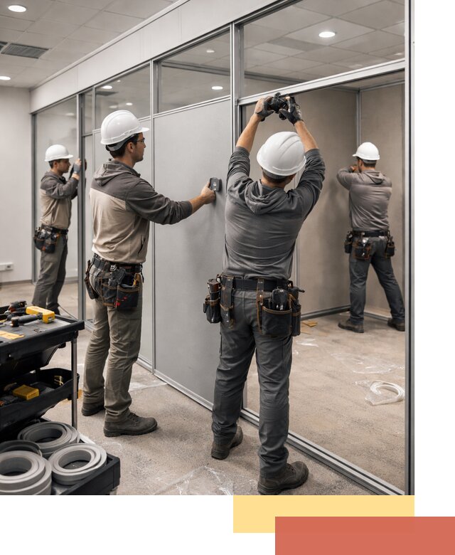 Мобильные офисные перегородки под ключ в Арсеньеве