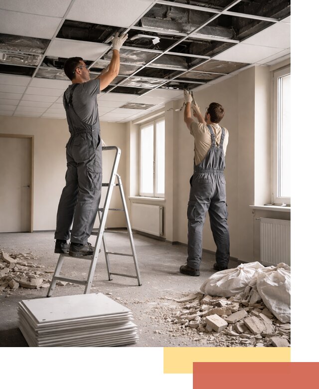 Демонтаж потолков Армстронг профессионально в Арсеньеве