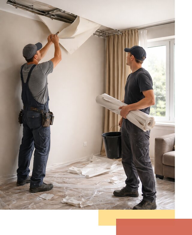 Демонтаж натяжного потолка в Арсеньеве быстро и аккуратно