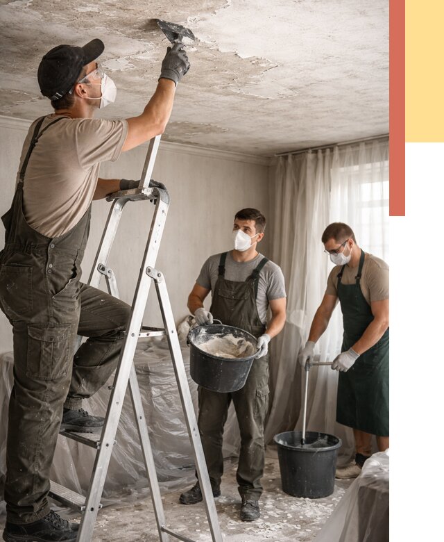 Удаление побелки с потолка в Арсеньеве от 2570 руб. быстро и недорого | ОТДЕЛОЧНИК-Рсн