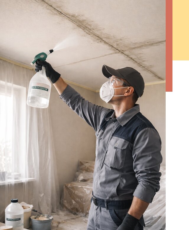 Антисептическая обработка потолка в Арсеньеве от 2570 руб. | ОТДЕЛОЧНИК-Рсн