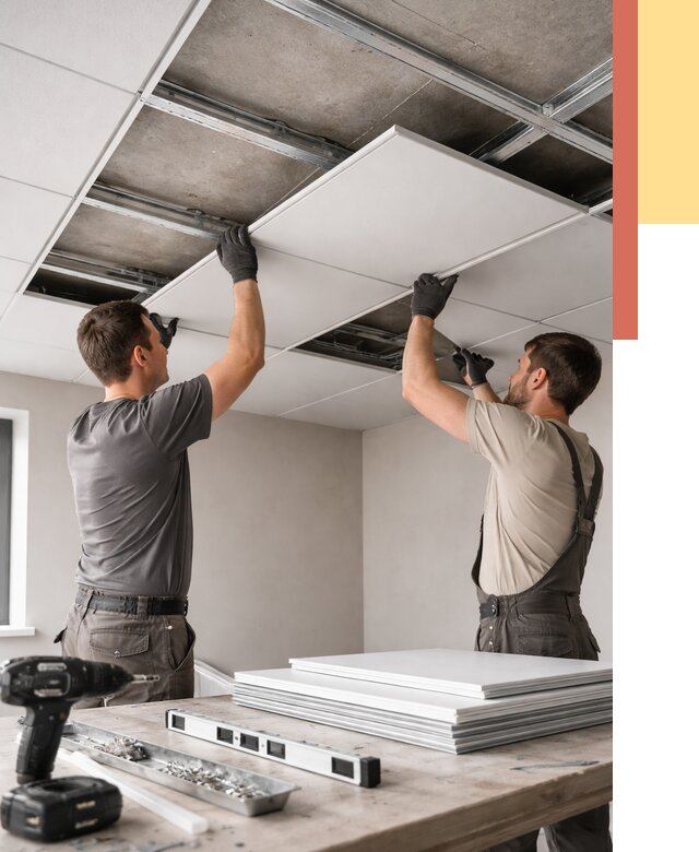 Монтаж кассетного потолка в Арсеньеве от 4626 руб/м2 — установка и сборка | ОТДЕЛОЧНИК-Рсн