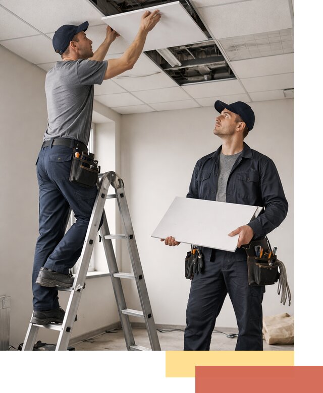 Обслуживание подвесного потолка в Арсеньеве — ремонт и чистка