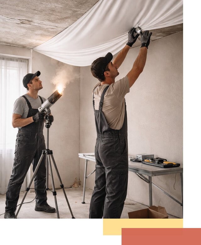 Установка натяжного потолка под ключ в Арсеньеве