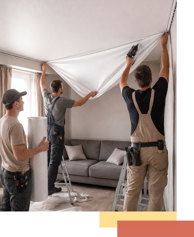 Монтаж сатинового натяжного потолка в Арсеньеве качественно и быстро