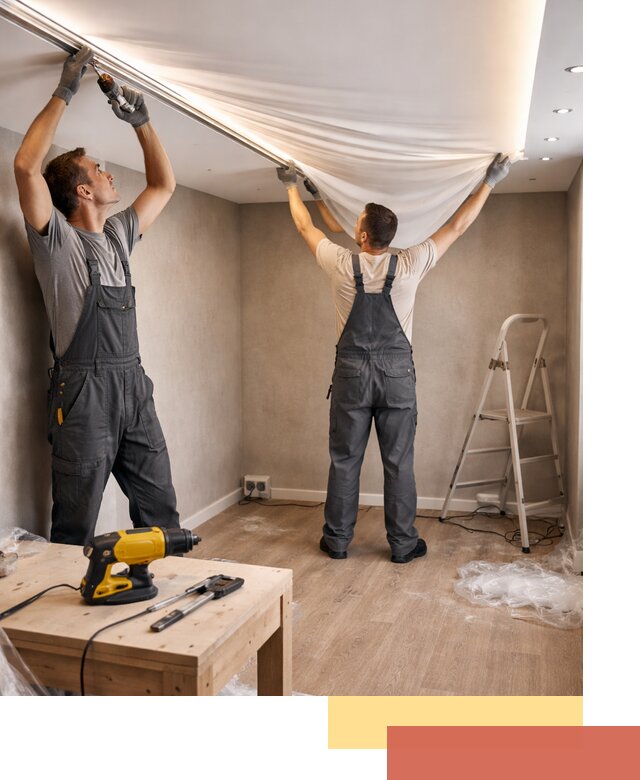 Монтаж натяжного потолка с подсветкой в Арсеньеве цена и сроки