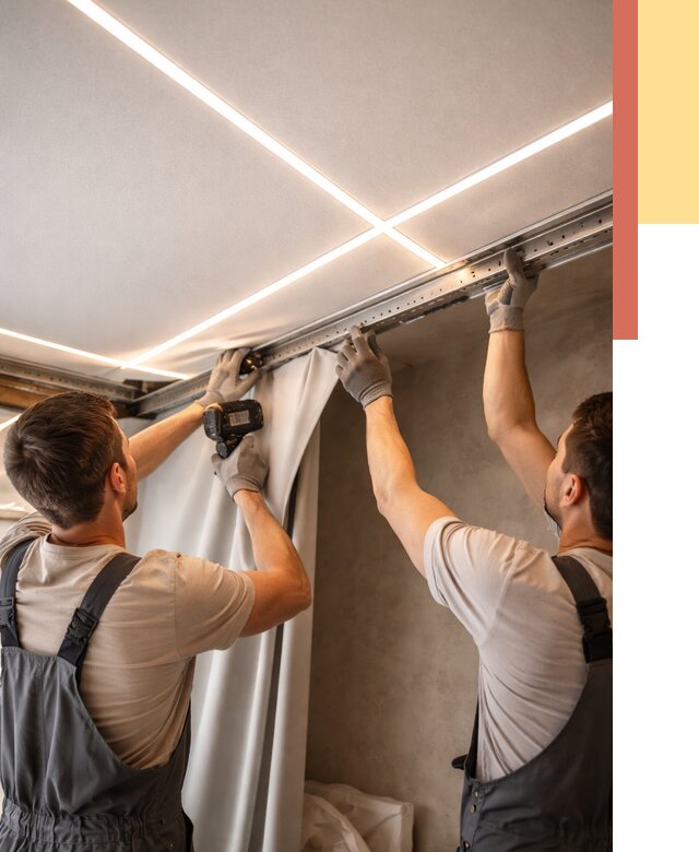 Монтаж натяжного потолка со световыми линиями в Арсеньеве от 1234 руб. | ОТДЕЛОЧНИК-Рсн