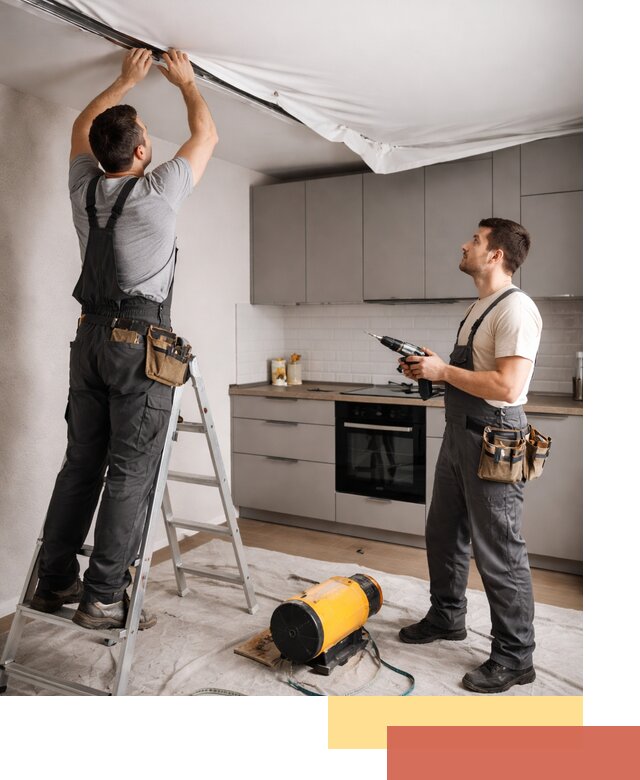 Монтаж натяжного потолка на кухне в Арсеньеве