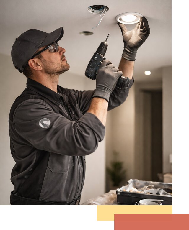 Установка точечных светильников в натяжной потолок в Арсеньеве