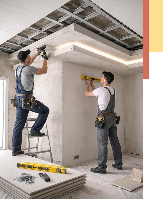 Двухуровневый потолок из гипсокартона в Арсеньеве от 1491 руб. под ключ | ОТДЕЛОЧНИК-Рсн