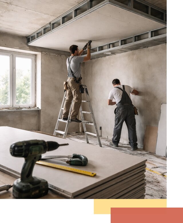 Двухуровневый потолок из гипсокартона в Арсеньеве