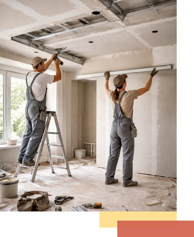 Монтаж многоуровневого потолка из гипсокартона в Арсеньеве