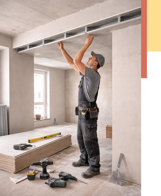 Потолок из гипсокартона с нишей в Арсеньеве от 1285 руб. под ключ | ОТДЕЛОЧНИК-Рсн