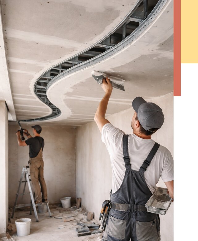 Криволинейный потолок из гипсокартона в Арсеньеве от 2159 руб./м2 | ОТДЕЛОЧНИК-Рсн