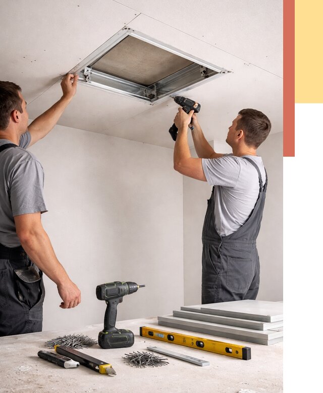 Установка люка в потолок ГКЛ в Арсеньеве от 2570 руб. под ключ | ОТДЕЛОЧНИК-Рсн